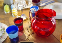 Caraffa dandy vetro di murano celeste verde acido Nasonmoretti