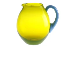 Caraffa dandy vetro di murano celeste verde acido Nasonmoretti
