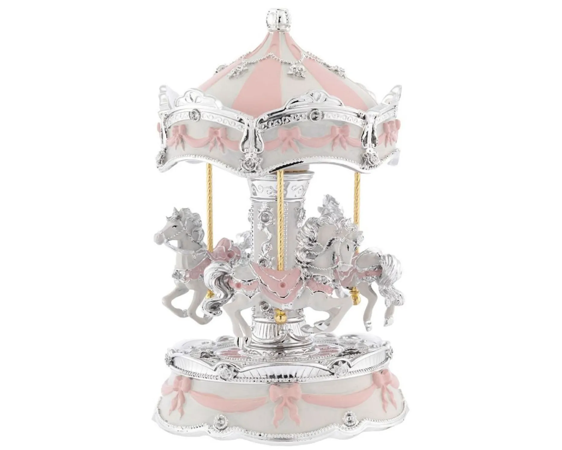 Carillon giostra dei cavalli rosa Selezione zanolli