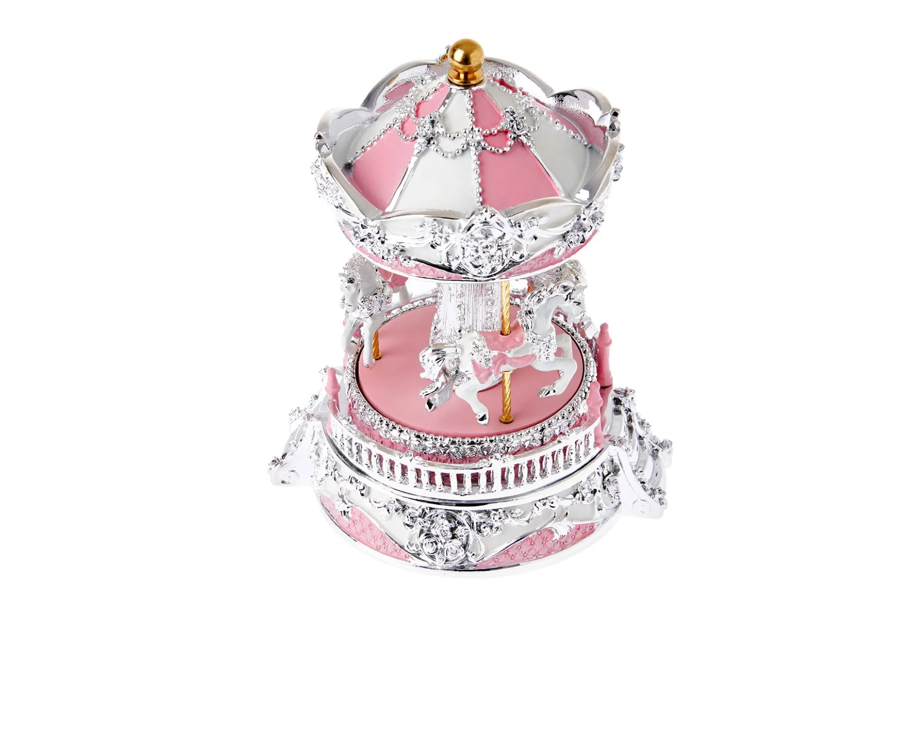 Carillon giostra dei cavalli rosa Selezione zanolli