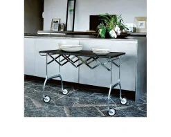 Carrello battista acciaio panna Kartell