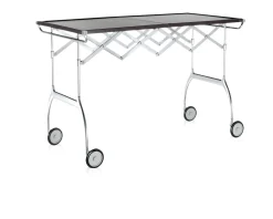 Carrello battista acciaio prugna Kartell