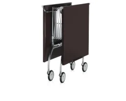 Carrello battista acciaio prugna Kartell