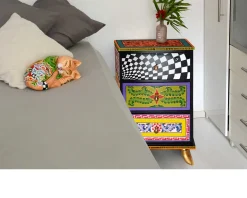 Cassettiera ancona arancione tre cassetti Tom's drag