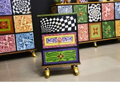 Cassettiera ancona arancione tre cassetti Tom's drag