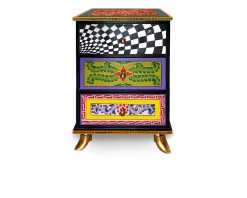 Cassettiera ancona arancione tre cassetti Tom's drag