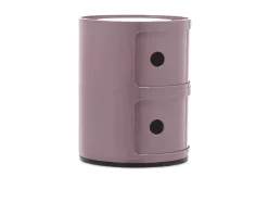 Cassettiera componibile a due elementi colore malva Kartell