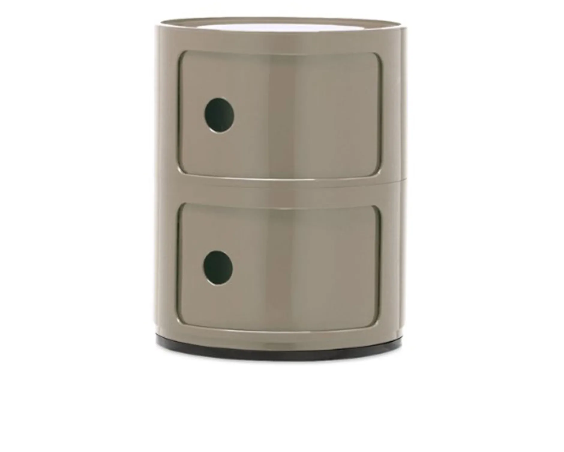 Cassettiera componibile a due elementi colore tortora Kartell