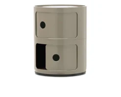 Cassettiera componibile a due elementi colore tortora Kartell