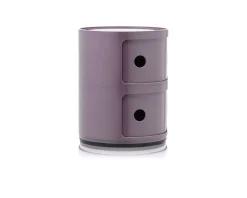 Cassettiera componibile a due elementi colore viola Kartell