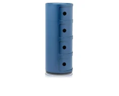 Cassettiera componibile a quattro elementi colore blue Kartell