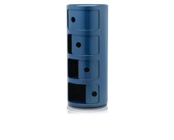 Cassettiera componibile a quattro elementi colore blue Kartell