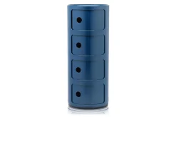 Cassettiera componibile a quattro elementi colore blue Kartell