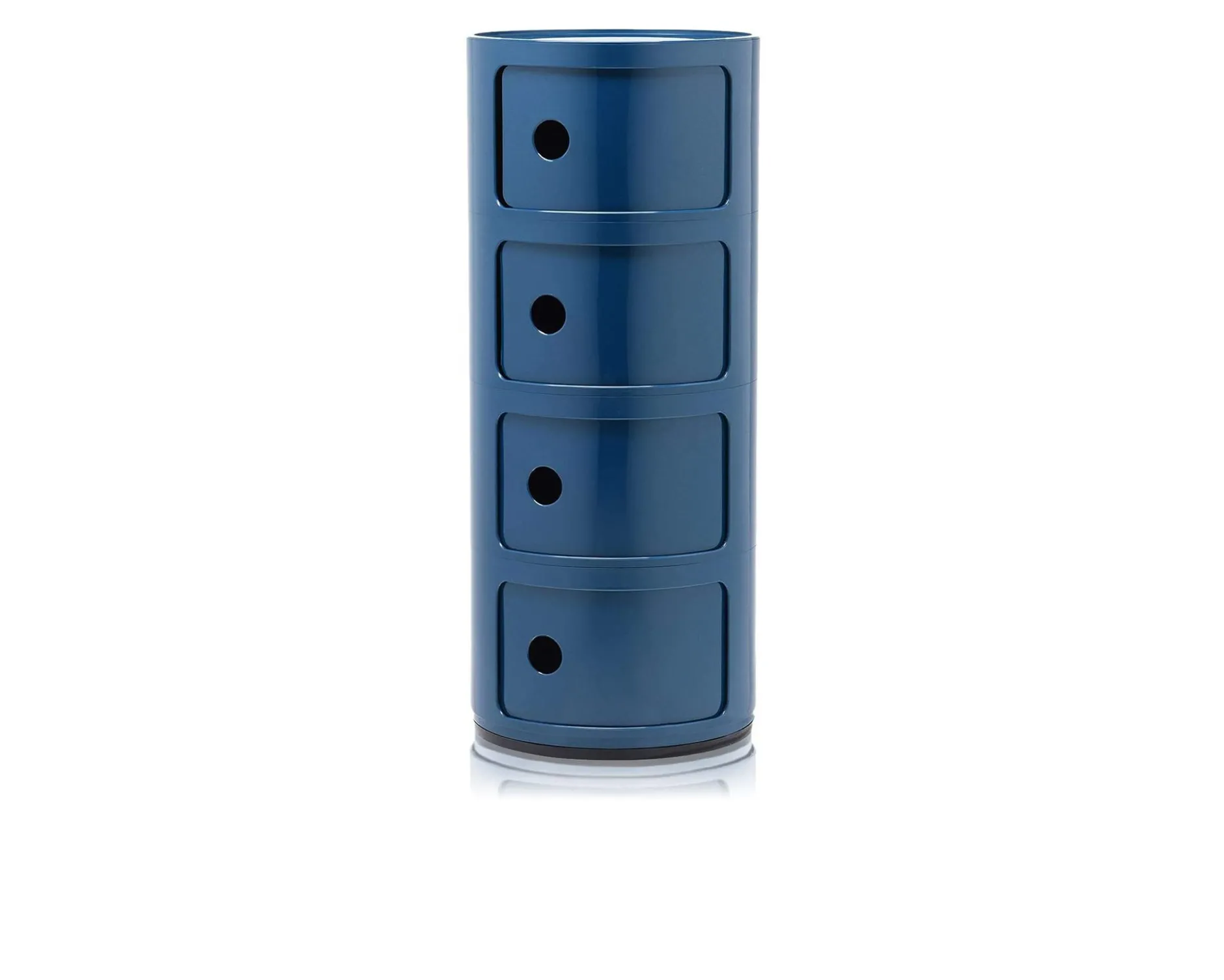 Cassettiera componibile a quattro elementi colore blue Kartell