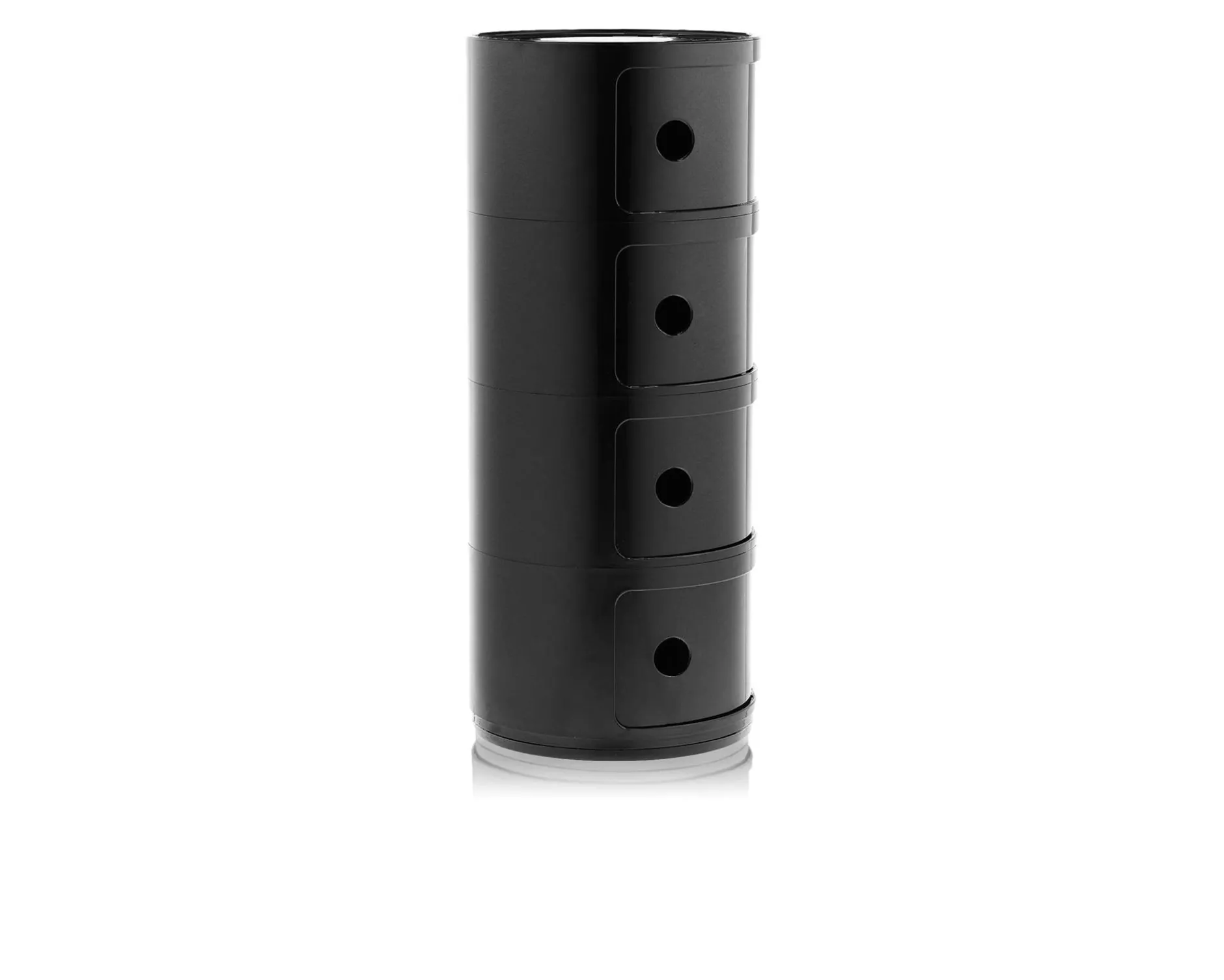 Cassettiera componibile a quattro elementi colore nero Kartell