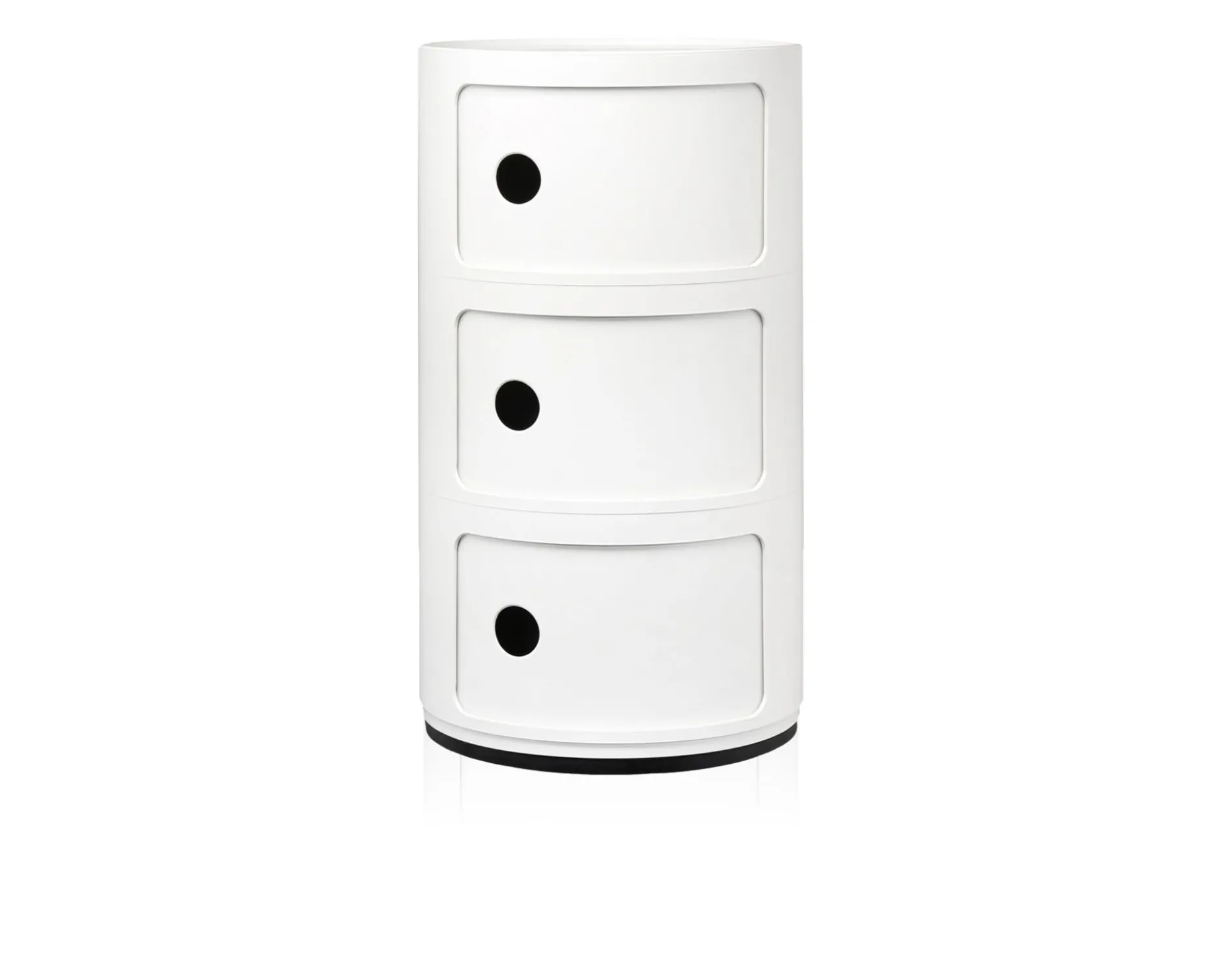 Cassettiera componibile a tre elementi colore bianco Kartell