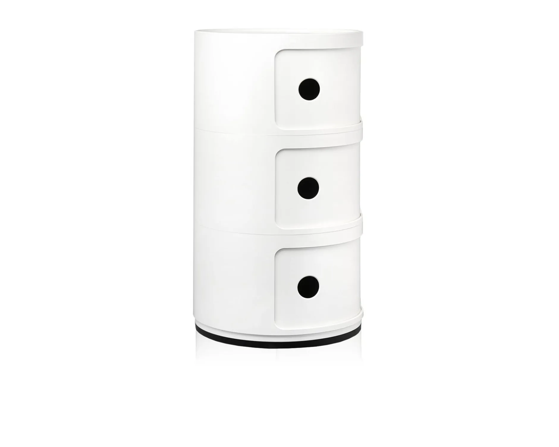 Cassettiera componibile a tre elementi colore bianco Kartell
