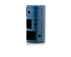 Cassettiera componibile a tre elementi colore blue Kartell