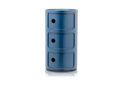Cassettiera componibile a tre elementi colore blue Kartell