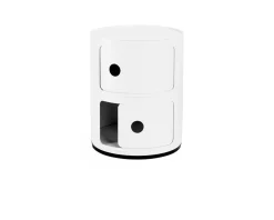 Cassettiera componibile recycled a due elementi colore bianco Kartell
