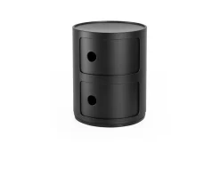 Cassettiera componibile recycled a due elementi colore nero Kartell