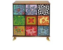 Cassettiera drag cabinet l dipinta a mano Tom's drag