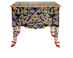 Cassettiera drawer chest black colle dipinta a mano Tom's drag