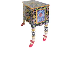 Cassettiera drawer chest black colle dipinta a mano Tom's drag