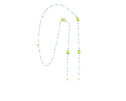 Catenina per occhiali argento dorato multicolor con castoni verdi Selezione zanolli