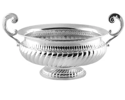 Centrotavola ovale argento con decorazione torcè Selezione zanolli