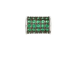 Charm sei mia elegance argento con zirconi verdi Nomination