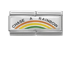 Chase a rainbow composable acciaio e argento Nomination