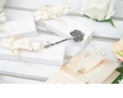 Chiave albero della vita con nappina e scatola portaconfetti Selezione zanolli