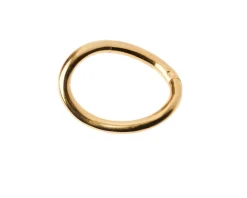 Chiusura collana ovale argento dorato sagomato Luisa della salda