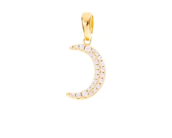 Ciondolo luna oro 750‰ giallo con zirconi Selezione zanolli