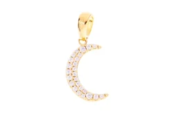 Ciondolo luna oro 750‰ giallo con zirconi Selezione zanolli