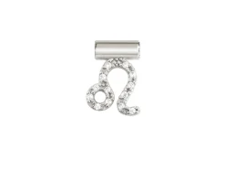 Ciondolo seimia argento segno zodiacale leone con zirconi Nomination