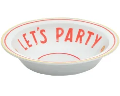 Ciotola the club porcellana let's party rosso Bitossi home