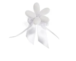 Ciuffo portaconfetti bocciolo bianco con fiocco bianco Selezione zanolli