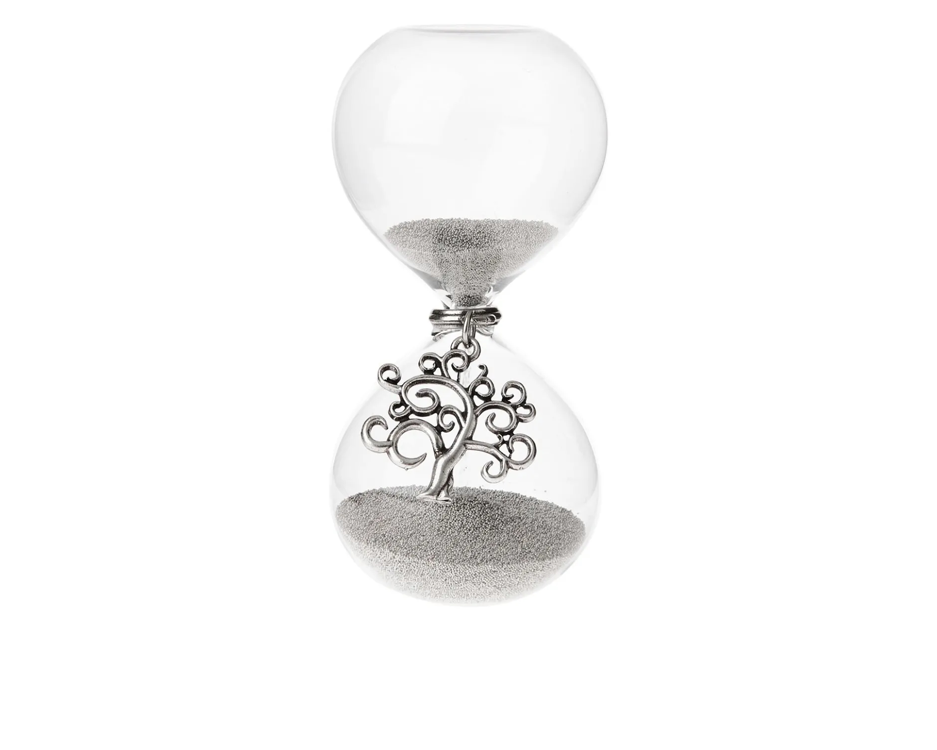 Clessidra albero della vita con sabbia argento e scatola regalo Selezione zanolli