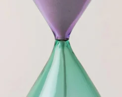 Clessidra vetro di murano lilla menta Venini