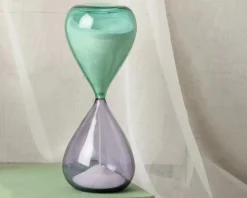 Clessidra vetro di murano lilla menta Venini