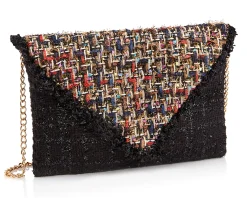 Clutch in tessuto con glitter e micropaillettes Ottaviani