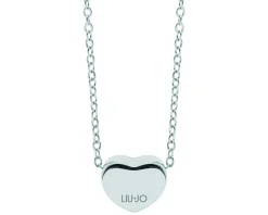 Collana acciaio cuore piatto Liu jo