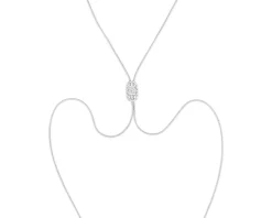 Collana acciaio logo saliscendi con zirconi Liu jo
