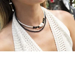 Collana argento con agata nera Selezione zanolli