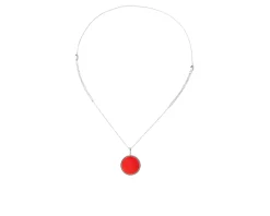 Collana argento con ciondolo in pasta di corallo Selezione zanolli