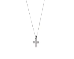 Collana argento con croce con cubic zirconia Sovrani