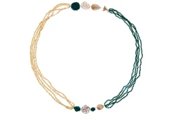 Collana argento con madreperla e agata verde Luisa della salda