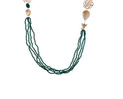 Collana argento con madreperla e agata verde Luisa della salda